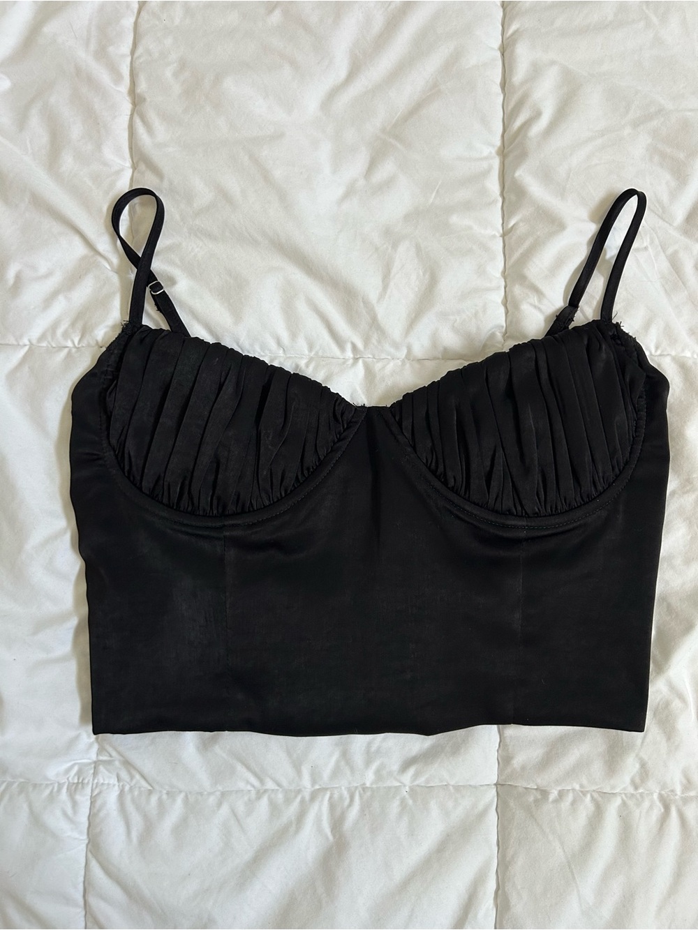Tiger Mist Black Strappy Bustier Top